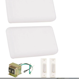 Craftmade Lighting - Builder - 8.38 Inch 2 Chime Kit with 2 White Buttons